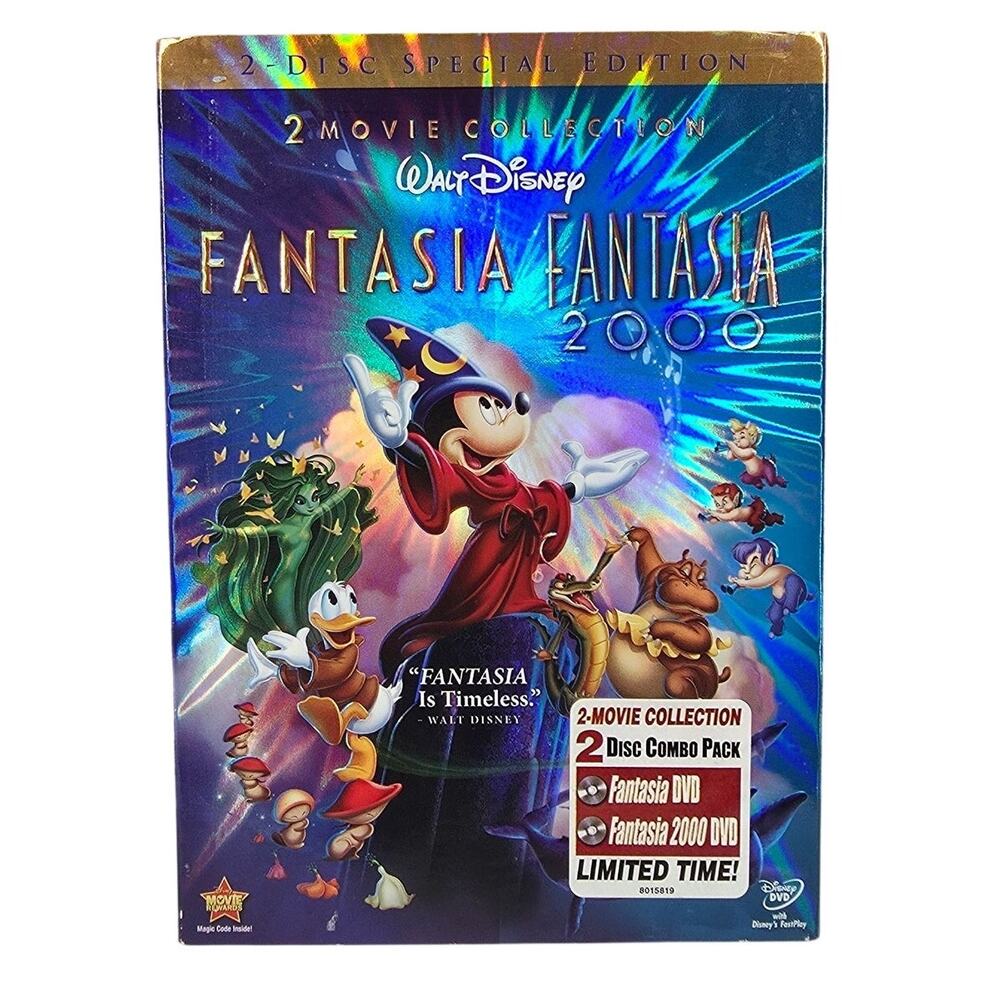 DISNEY FANTASIA & FANTASIA 2000 2-DISC SPECIAL EDITION DVD LIMITED TIME RELEASE